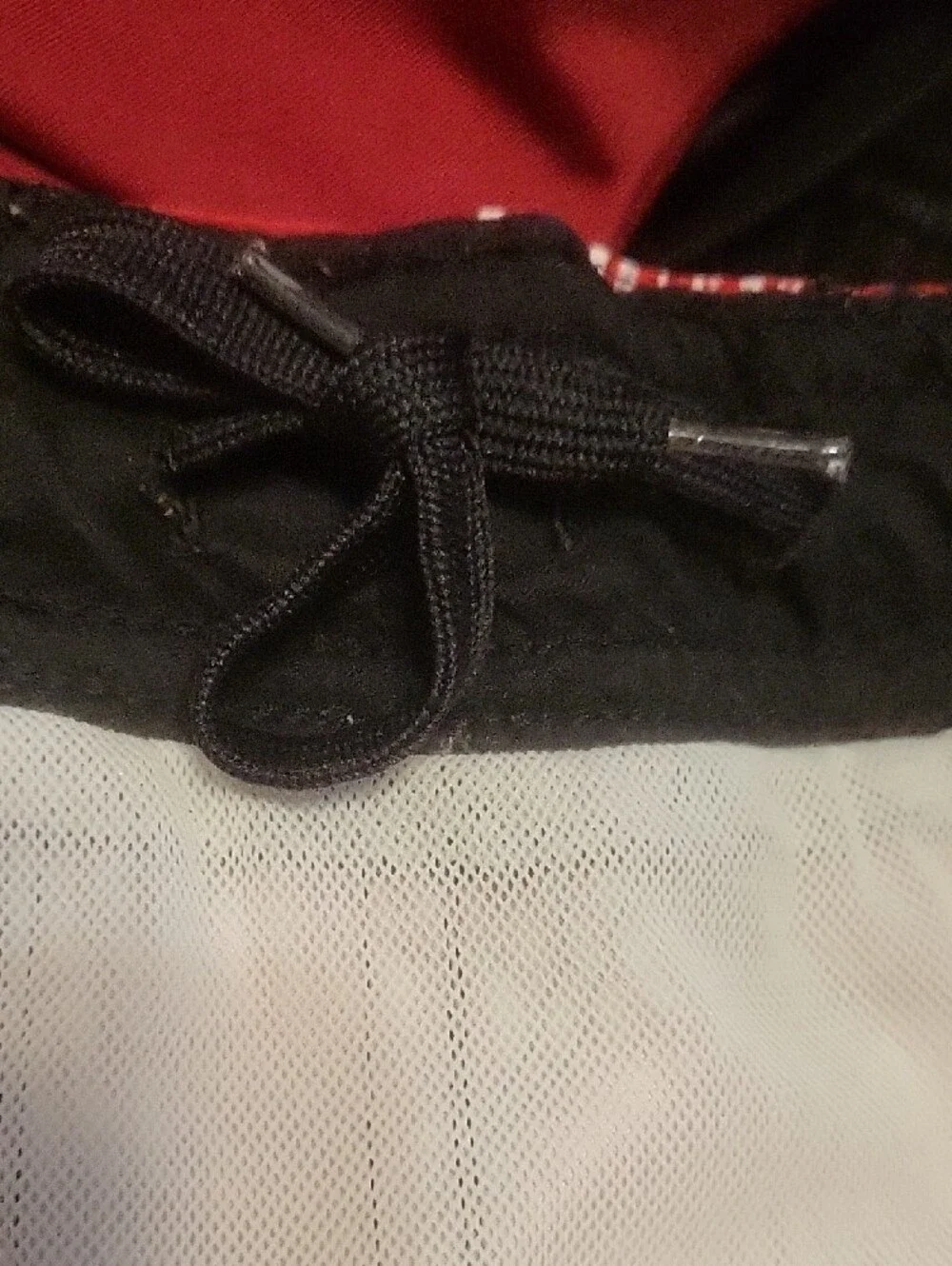 OP Red Floral Cargo Swim Shorts with White Trim